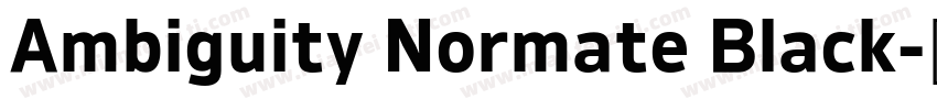 Ambiguity Normate Black字体转换